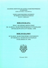 Okładka publikacji Bibliografia prac Uniwersytetu Medycznego im. Karola Marcinkowskiego w Poznaniu.